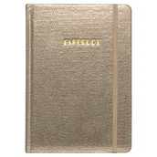 Notesy i bloczki - Notes PU błyszczący z gumką złoty - miniaturka - grafika 1