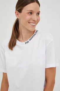 The North Face t-shirt bawełniany kolor biały - Koszulki sportowe damskie - miniaturka - grafika 1