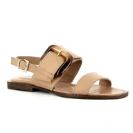 Sandały damskie - Beżowe damskie sandały CARINII - Carinii - miniaturka - grafika 1