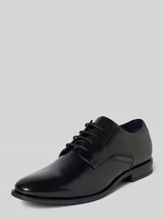 Buty derby skórzane z detalem z logo model ‘Gapo’ - Półbuty męskie - miniaturka - grafika 1