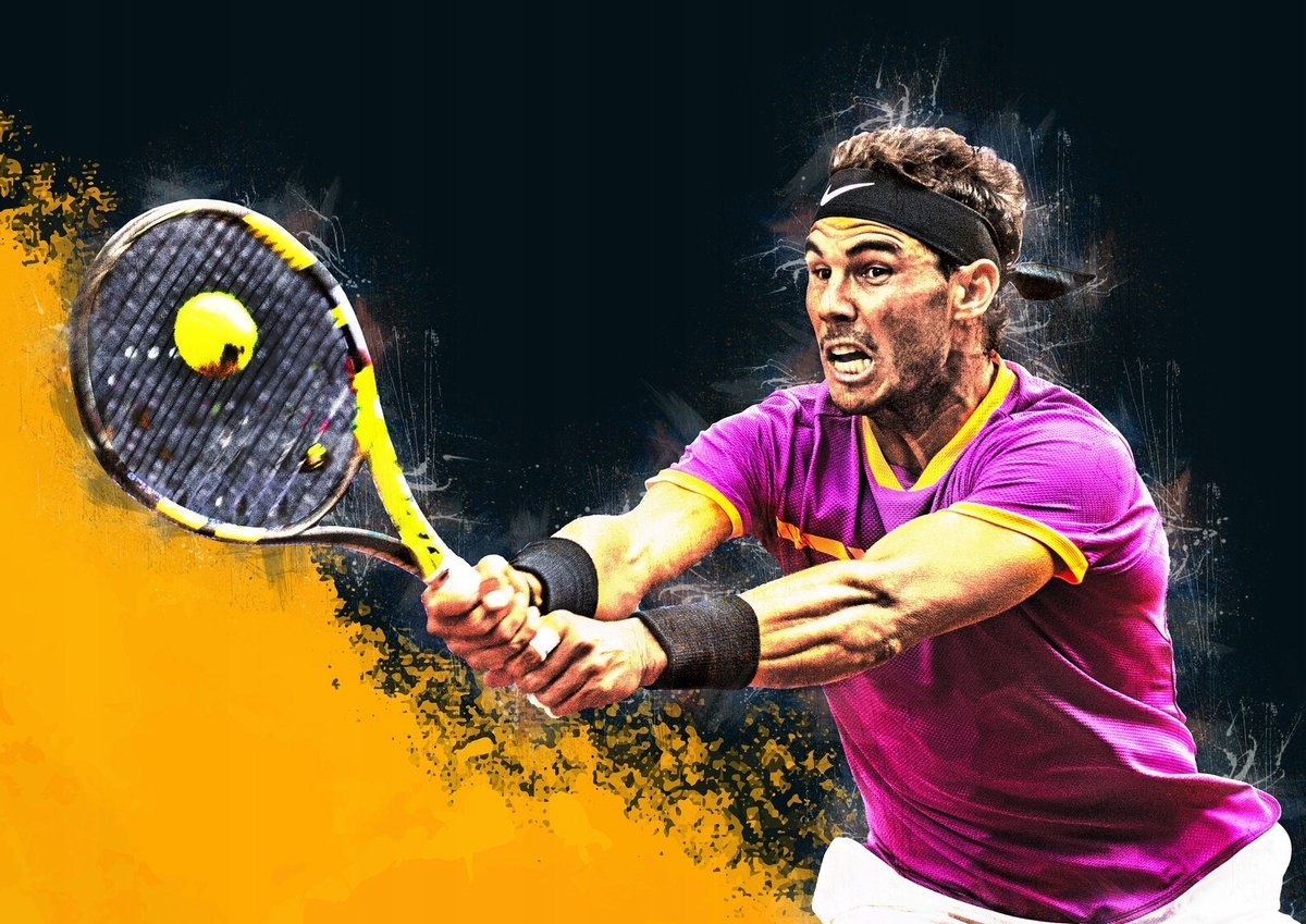 PODKŁADKA POD MYSZ Z Nadrukiem 22x18cm Rafael Nadal Tenisista Tekst Prezent