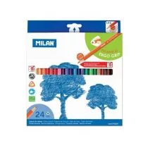 MILAN Kredki OŁÓWKOWE TRÓJKĄTNE 24 KOLORY 0722324 - Kredki, ołówki, pastele i pisaki - miniaturka - grafika 1