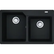 Zlewozmywaki - Franke Urban UBG 620-36-33 GSC Zlewozmywak granitowy dwukomorowy 78x50 cm onyx 114.0687.308 - miniaturka - grafika 1