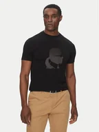 Koszulki męskie - KARL LAGERFELD T-Shirt 755054 552221 Czarny Regular Fit - miniaturka - grafika 1