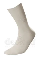 Bielizna lecznicza - DeoMed Cotton Silver bawełniane bezuciskowe skarpetki zdrowotne, antybakteryjne, antyzapachowe z jonami srebra rozmiar 43-46 BEŻOWE - miniaturka - grafika 1