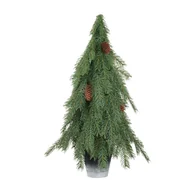 Sztuczne kwiaty - Choinka z szyszkami 60 cm w doniczce VILLA ITALIA - miniaturka - grafika 1