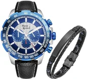 Zegarki męskie - Zegarek męski Pierre Ricaud P97236.L217CH629.BBL czarny - miniaturka - grafika 1