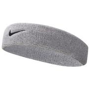 Ściągacze i opaski sportowe - Opaska na głowę Nike Swoosh Headband szara NNN07051OS - miniaturka - grafika 1