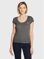 Koszulki i topy damskie - Guess T-Shirt Script Logo W2GI52 K9SN1 Szary Regular Fit - miniaturka - grafika 1