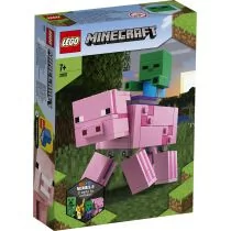 LEGO Minecraft BigFig Świnka i mały 21157 - Klocki - miniaturka - grafika 1