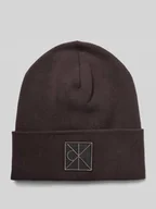 Czapki męskie - Czapka z mieszanki wiskozy z naszywką z logo model ‘Bea’ - miniaturka - grafika 1