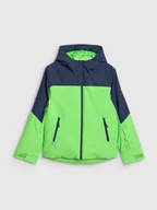 Kurtki i kamizelki sportowe męskie - 4F Kurtka narciarska membrana 5000 chłopięca - zielona 164 (13-14 lat) - miniaturka - grafika 1