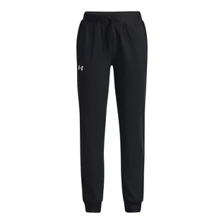 Spodnie i spodenki dla dziewczynek - Dziewczęce spodnie treningowe Under Armour UA Sport Woven Pants - czarne - UNDER ARMOUR - grafika 1