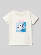 Koszulki dla dziewczynek - T-shirt o kroju regular fit z czystej bawełny z nadrukowanym motywem - miniaturka - grafika 1