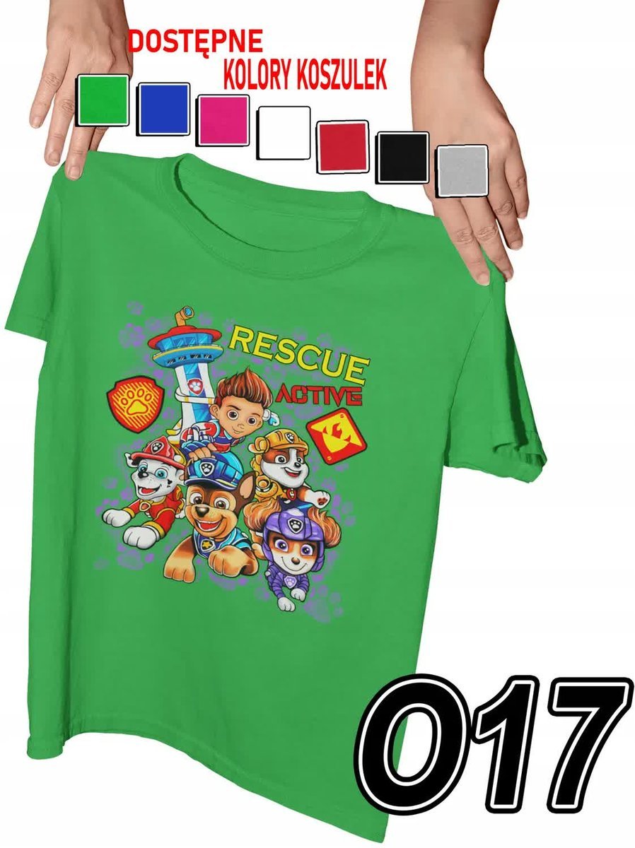 Koszulka Dziecięca Z Nadrukiem Psi Patrol Bajki Pieski Różne - L 146-152