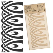 Scrapbooking - Szablon Malarski Border – Bordiura // Ornament Secesyjny #3 // 21X45Cm - miniaturka - grafika 1