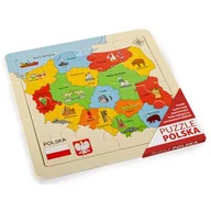Puzzle - Puzzle DAFFI Mapa Polski D-144 (16 elementów) - miniaturka - grafika 1