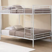 Łóżka dla dzieci i młodzieży - Łóżko piętrowe - 2 x 120 x 190 cm - Biały - DUOTIS II - miniaturka - grafika 1