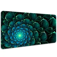 Podkładki na biurko - Mata ochronna z nadrukiem Zielony kwiat 100x50 cm, Dywanomat - miniaturka - grafika 1