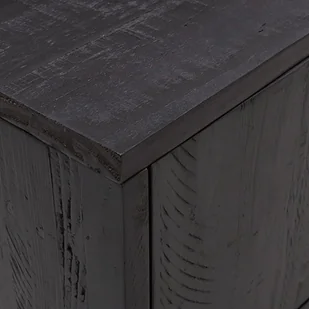 Lumarko Szafka pod telewizor, czarna, 110x35x48 cm, drewno z odzysku - Szafki RTV - miniaturka - grafika 6