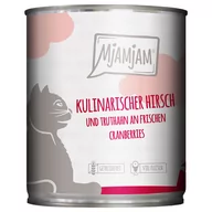 Mokra karma dla kotów - MjAMjAM, 6 x 800 g  - Kulinarny jeleń i indyk na świeżej żurawinie - miniaturka - grafika 1