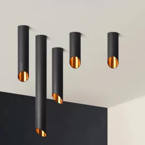 REA OSW-08569 LAMPA APP571-1C BLACK/GOLD 20cm - Lampy sufitowe - miniaturka - grafika 1