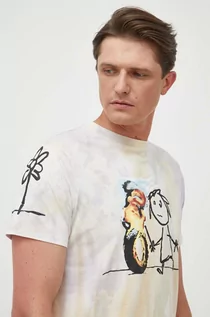Koszulki męskie - Guess t-shirt bawełniany x Brandalised wzorzysty - grafika 1