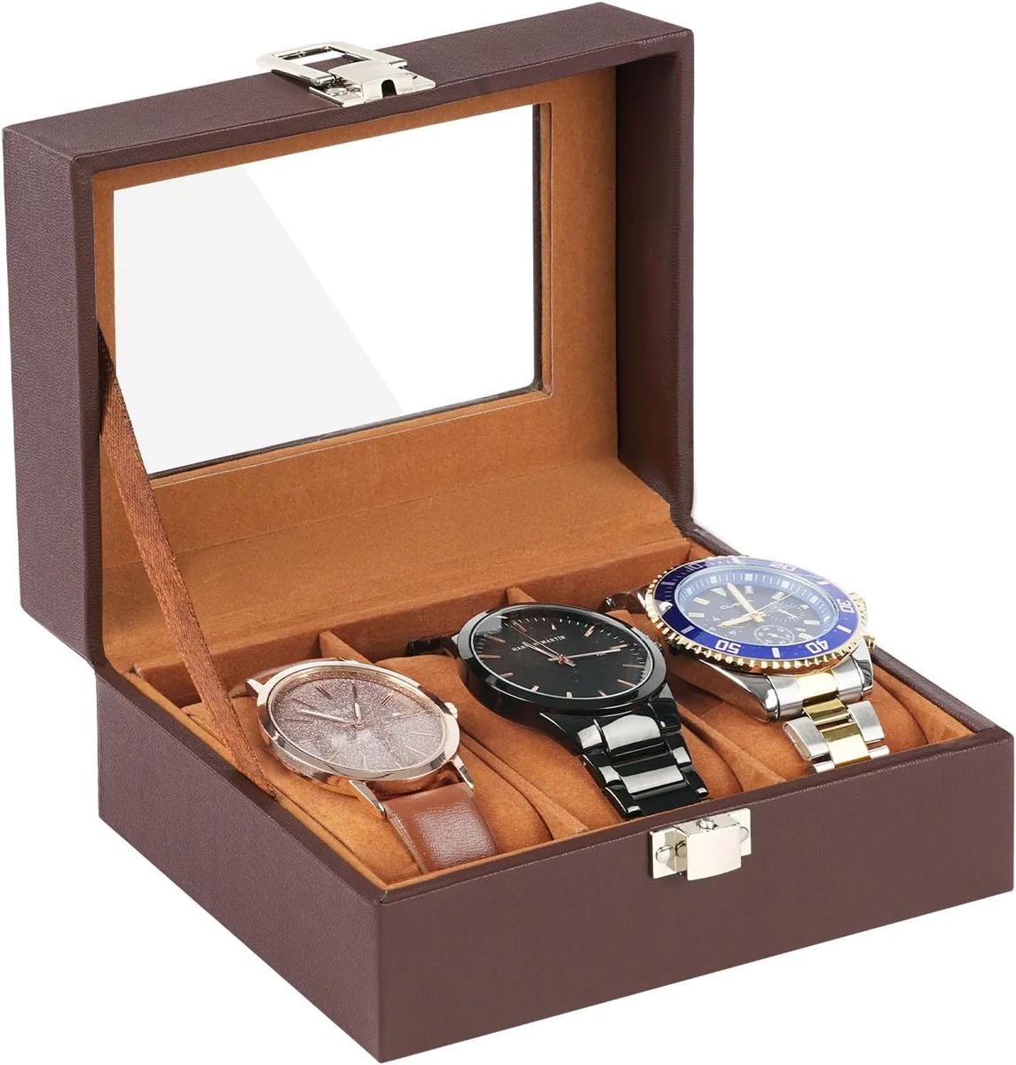PUDEŁKO NA ZEGARKI 3 SZTUKI 16X12X8CM ETUI SZKATUŁKA ORGANIZER EKSPOZYTOR