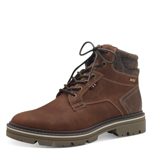 s.Oliver Męskie śniegowce Wl Lace Boot 5-16238-43, koniak, 42 EU