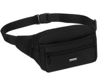Nerki - Sportowa nerka męska czarna PETERSON lekka miejska saszetka na ramię lub przez biodra - miniaturka - grafika 1