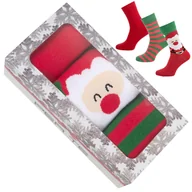 Skarpetki męskie - Świąteczne Skarpety Bawełniane Męskie Na Prezent - miniaturka - grafika 1