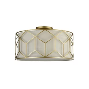 Maytoni Plafon LAMPA sufitowa MESSINA H223-PL-03-G Maytoni okrągła OPRAWA natynkowa złota beżowa H223-PL-03-G - Lampy sufitowe - miniaturka - grafika 1