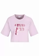 Koszulki i topy damskie - FILA Damska koszulka BOTHEL Cropped Graphic T-Shirt, Fair Orchid, XL, Fair Orchid, XL - miniaturka - grafika 1