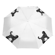 Parasole - Parasol z Psami Parasolka Terrier rosyjski Składana, Lekka, Wiatroodporna Biały - miniaturka - grafika 1