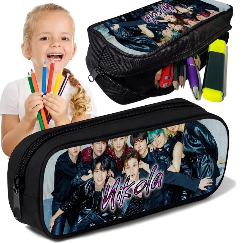 Piórnik personalizowany STRAY KIDS nadruk imienia ksywki tuba
