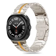 Akcesoria do smartwatchy - STAINLESS LINE BRANSOLETA STALOWA BRANSOLETKA PASEK DO ZEGARKA SAMSUNG GALAXY WATCH ULTRA 47MM - TITANIUM/ORANGE - miniaturka - grafika 1
