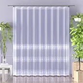 Firany - Firanka haftowana enzo wys. 280 cm Berula biała - 280 cm - miniaturka - grafika 1