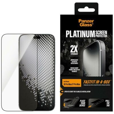 Szkło hartowane PANZERGLASS Platinum FastFit do Apple iPhone 17 Pro Max/18 Pro Max (2 szt.)
