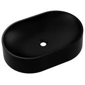 Umywalki - AXIS GROUP Umywalka Olib nablatowa granitowa czarna - miniaturka - grafika 1