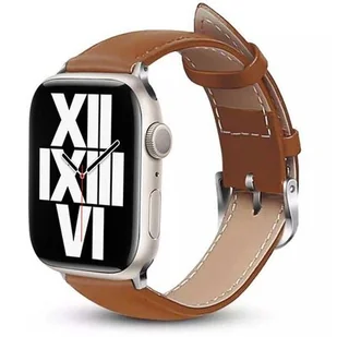 Crong Pasek Noble Band do Apple Watch (42/44/45/49mm) Jasnobrązowy - Akcesoria do smartwatchy - miniaturka - grafika 3