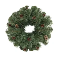 Ozdoby bożonarodzeniowe - Wianek sztuczny z szyszkami gęsty 40 cm - miniaturka - grafika 1