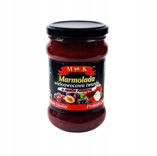 Marmolada wieloowocowa Twarda o smaku różanym 380g MK