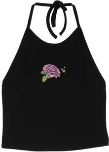 top damski SANTA CRUZ ROSE GLIMMER HALTER TOP Black - Koszulki i topy damskie - miniaturka - grafika 1