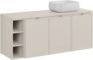 Zestaw meblowy 140cm z blatem i umywalką nablatową Nika - Meble łazienkowe - miniaturka - grafika 1