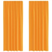 Zasłony - vidaXL Zasłony woalowe z kieszeniami na drążek 2 szt. Pomarańczowe - miniaturka - grafika 1