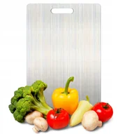 Deski do krojenia - Deska do krojenia ze stali nierdzewnej solidna zdrowa 25x15 cm metalowa - miniaturka - grafika 1