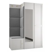 Meble do przedpokoju - Garderoba szafka na buty do przedpokoju RAMIKO 13 panele tapicerowane - miniaturka - grafika 1