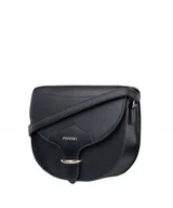 Torebki damskie - Torebka Damska Listonoszka Mała Usztywniana PUCCINI Czarna BML010 1 - miniaturka - grafika 1