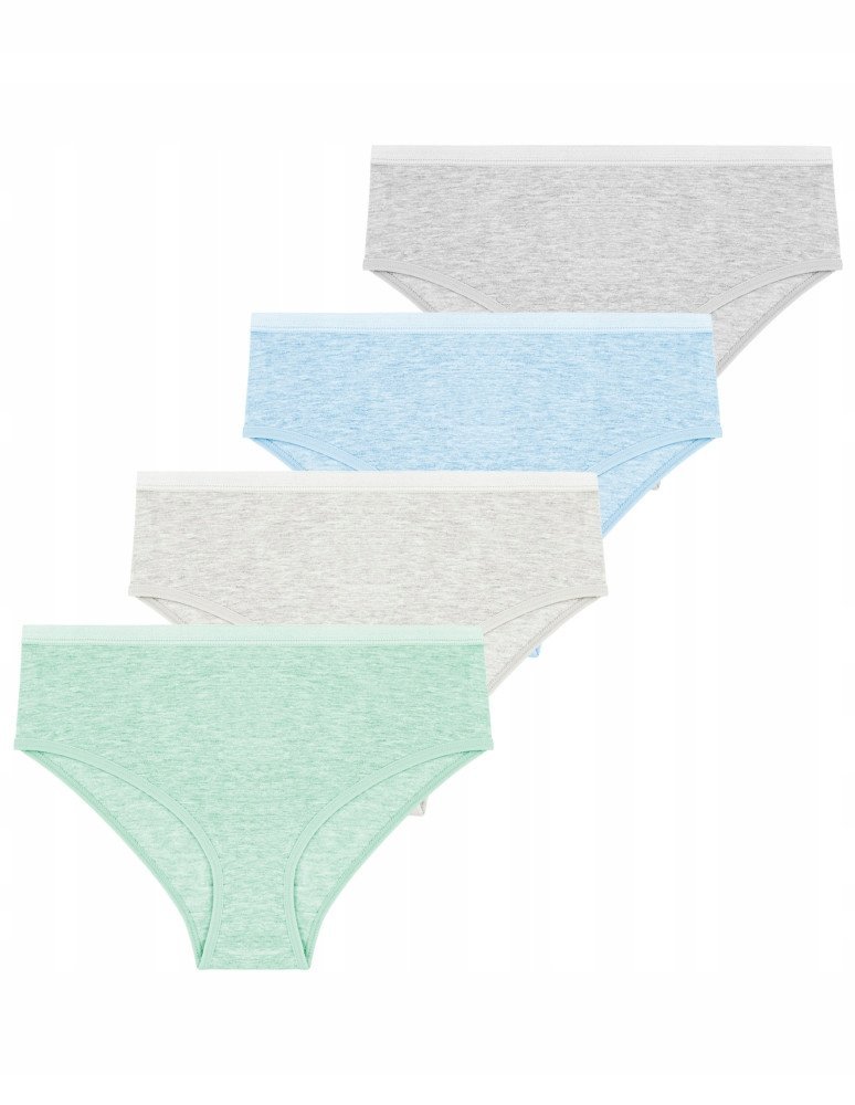 4X Majtki Damskie Figi Bikini Bawełniane Klasyczne Zestaw Komplet Moraj L