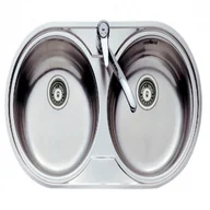 Zlewozmywaki z baterią - Zlewozmywak dwukomorowy Teka 220061 80cm Inox Srebro Stal nierdzewna - miniaturka - grafika 1
